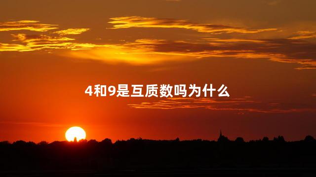 4和9是互质数吗为什么
