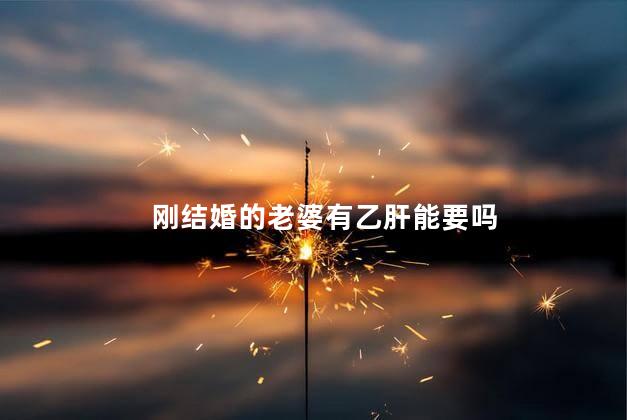 刚结婚的老婆有乙肝能要吗