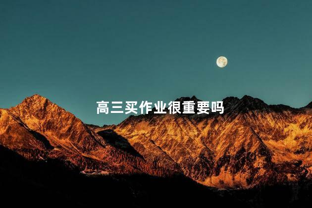 高三买作业很重要吗