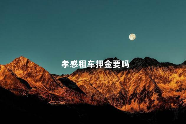 孝感租车押金要吗
