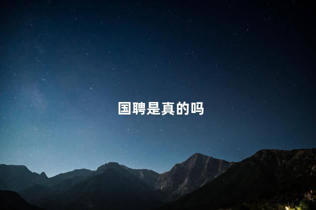 国聘是真的吗