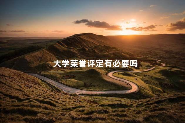 大学荣誉评定有必要吗