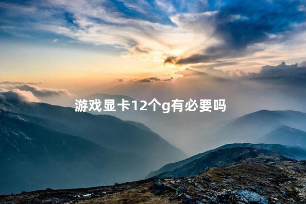 游戏显卡12个g有必要吗