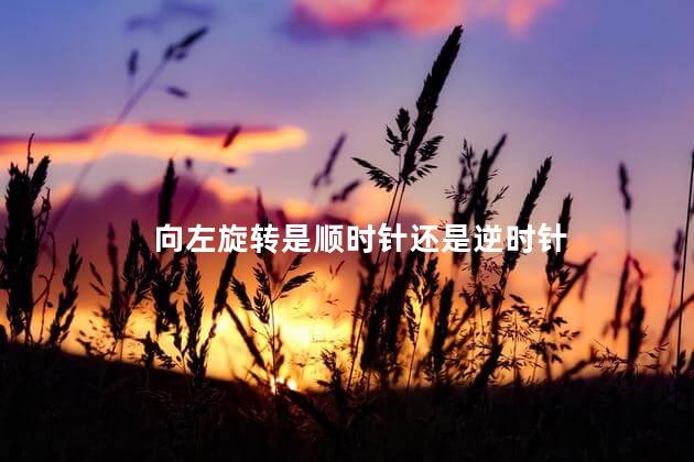 向左旋转是顺时针还是逆时针