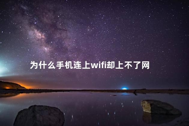 为什么手机连上wifi却上不了网