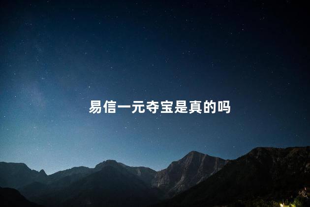 易信一元夺宝是真的吗