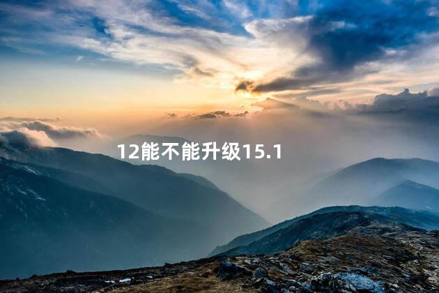 12能不能升级15.1