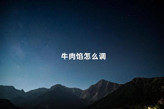 牛肉馅怎么调
