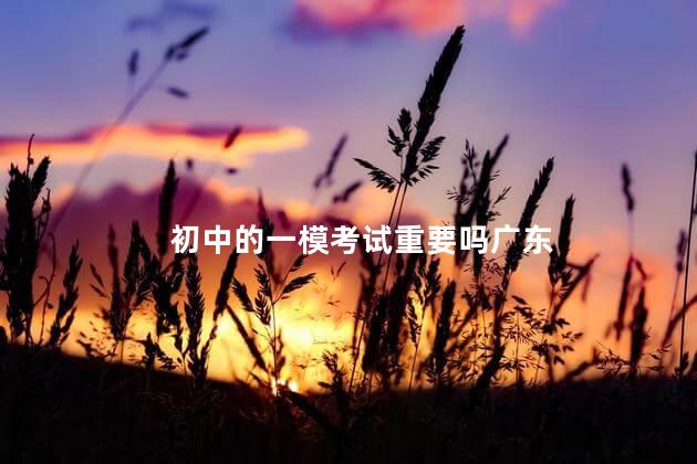 初中的一模考试重要吗广东