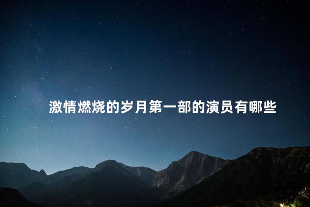 激情燃烧的岁月第一部的演员有哪些