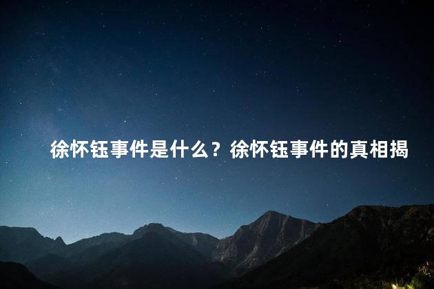 徐怀钰事件是什么？徐怀钰事件的真相揭秘